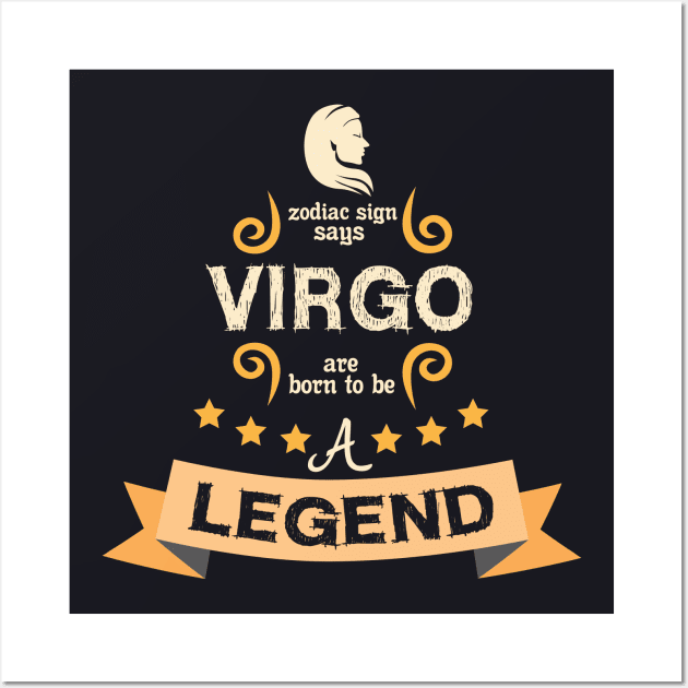 virgo, born legend Wall Art by ThyShirtProject - Affiliate